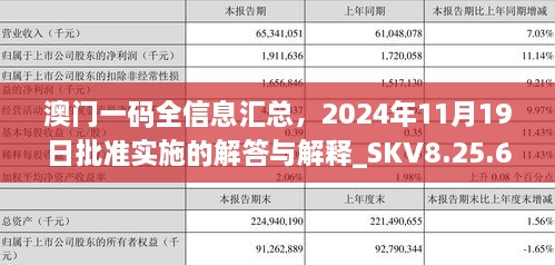 澳門一碼全信息匯總，2024年11月19日批準(zhǔn)實(shí)施的解答與解釋_SKV8.25.69授權(quán)版本