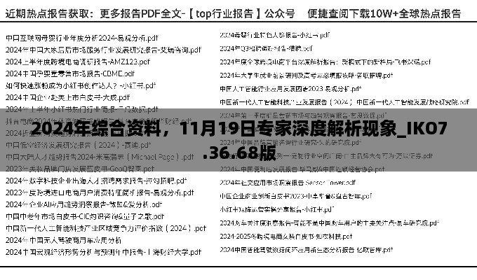 2024年綜合資料，11月19日專家深度解析現(xiàn)象_IKO7.36.68版