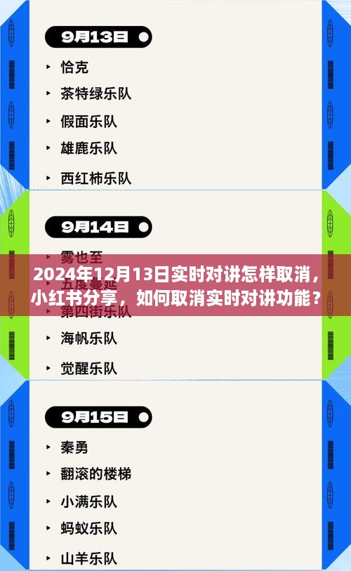 小紅書教程，如何取消實時對講功能？詳細(xì)步驟，操作無憂（2024年最新版）