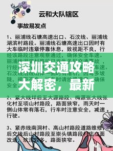 深圳交通攻略大解密，最新指南助你暢游無阻！