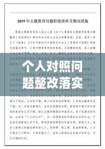 個人對照問題整改落實，個人對照材料整改措施念 