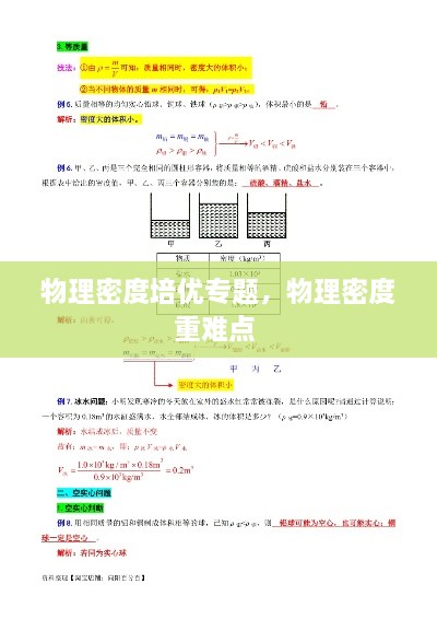 物理密度培優(yōu)專題，物理密度重難點 