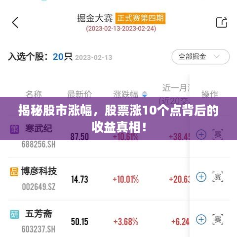 揭秘股市漲幅，股票漲10個點背后的收益真相！