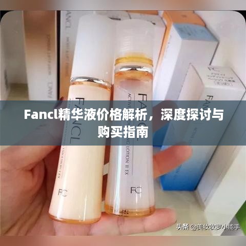 Fancl精華液價(jià)格解析，深度探討與購買指南