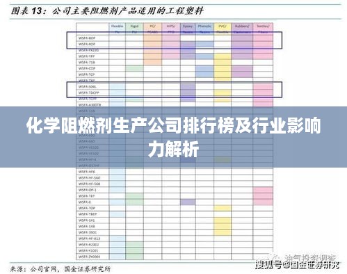 化學阻燃劑生產公司排行榜及行業(yè)影響力解析