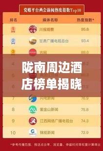 隴南周邊酒店榜單揭曉，TOP10最熱酒店推薦！